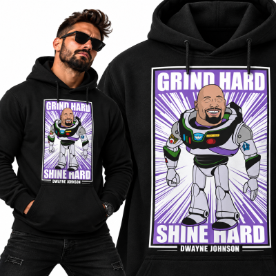 BLUZA ŚMIESZNA Z KAPTUREM DWAYNE JOHNSON BUZZ LIGHTYEAR